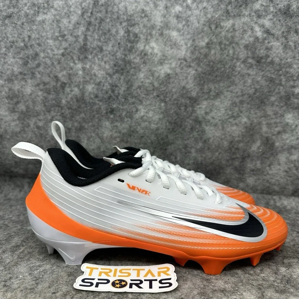 Nike Vapor Speed 3 Football Cleats Mens Size 8.5 White Orange Black HM8849-104